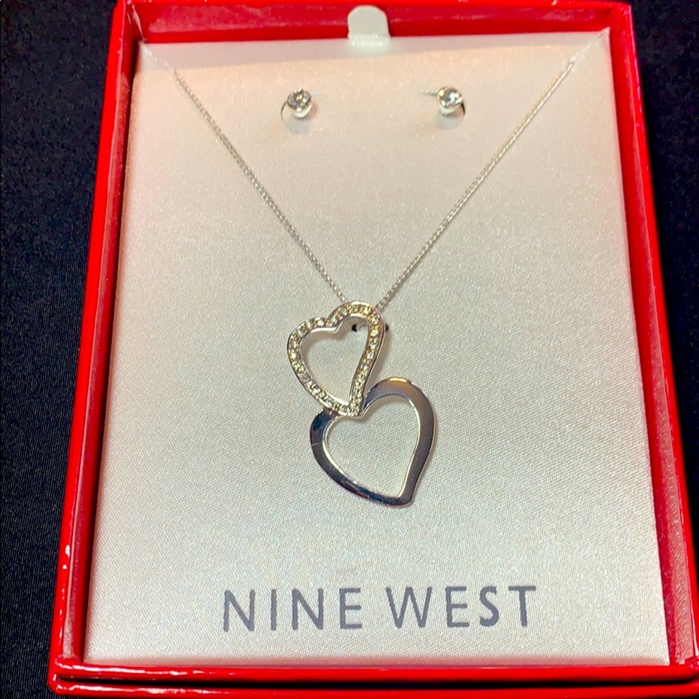 Nine West necklace and earrings set
